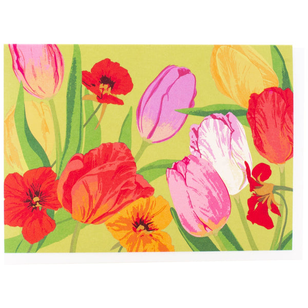 Tulips & Nasturtiums Note Card
