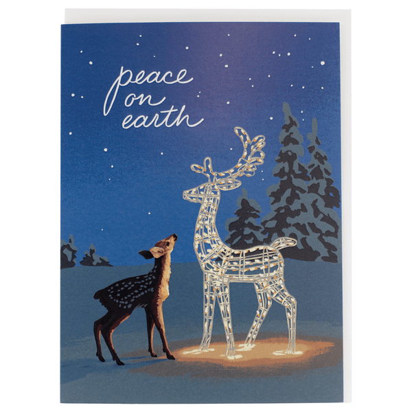 Fawn on a Winter's Night Holiday Card