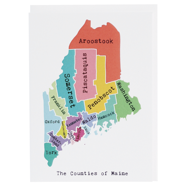 Map of Maine  - Rainbow