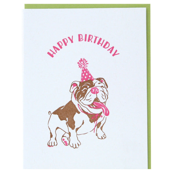 English Bulldog Birthday Card