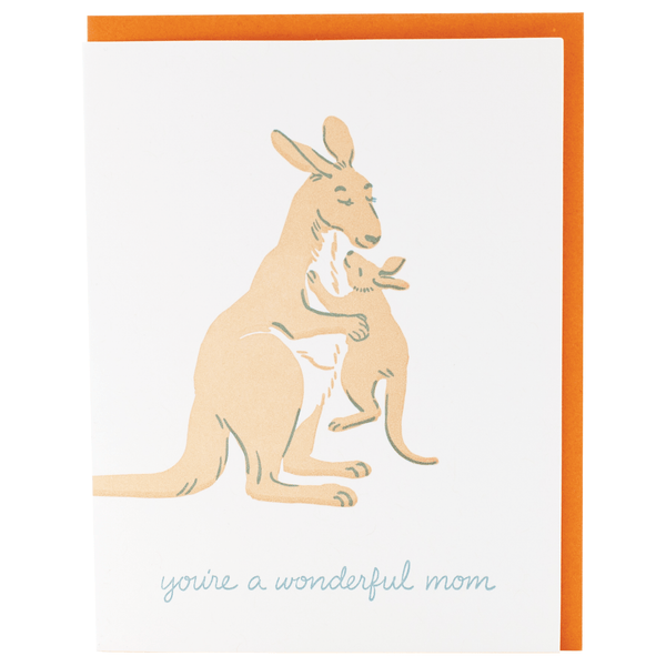 Kangaroo & Joey Mother's Day Card