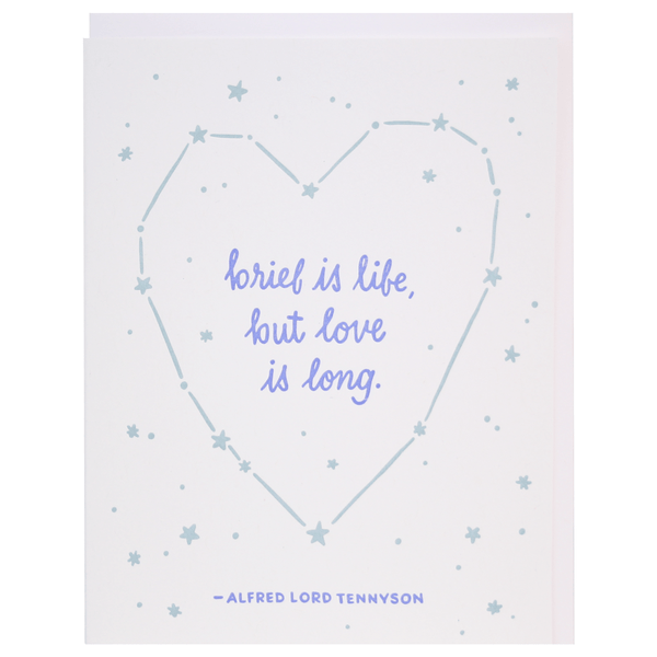 Love is Long Quote Sympathy Card