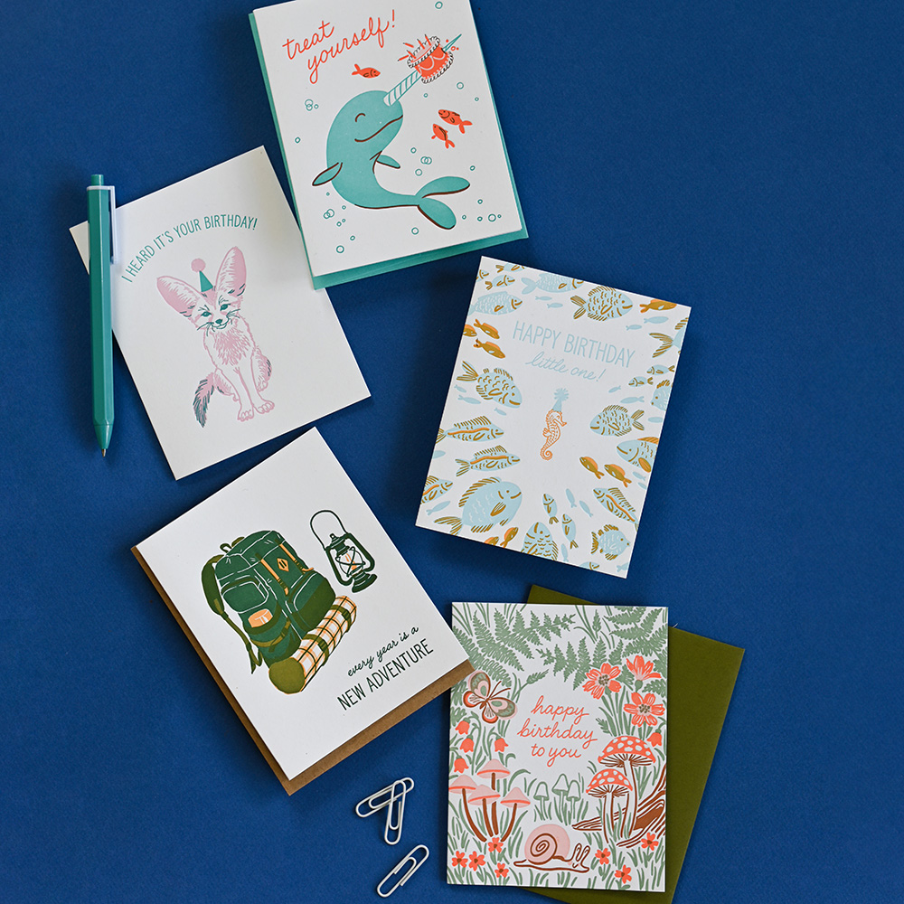 Letterpress Birthday Cards – Smudge Ink