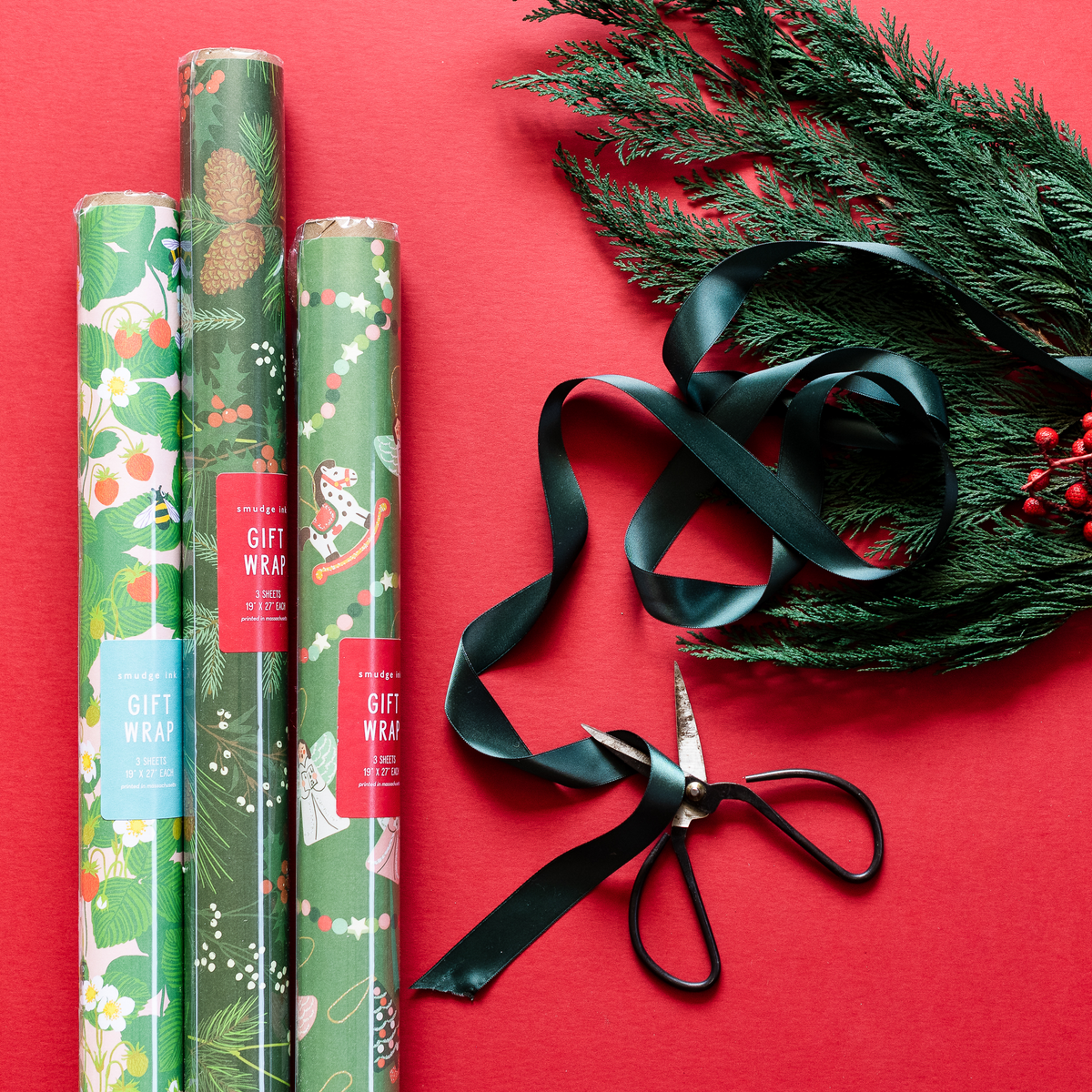Green String Lights Gift Wrap – Good Juju Ink