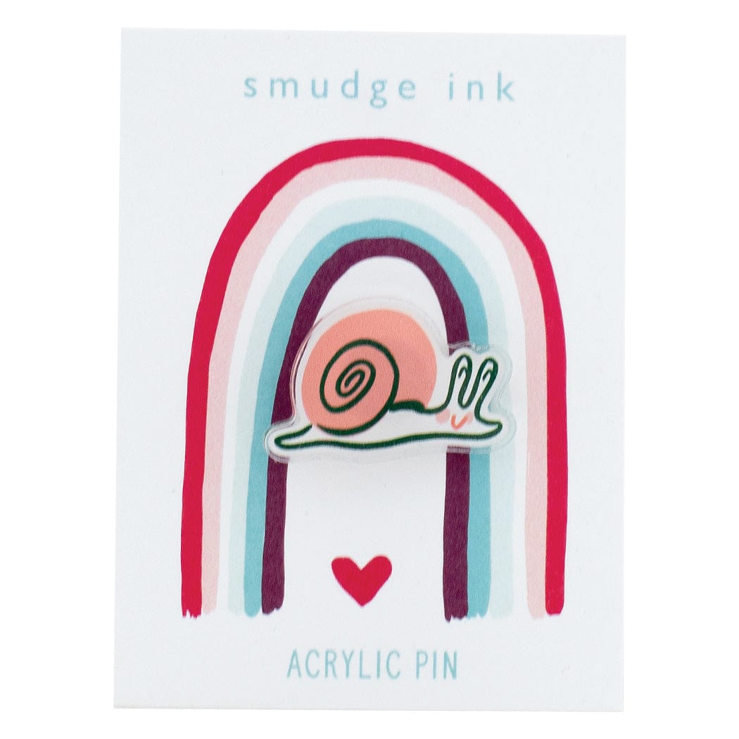 Snail Acrylic Pin– Smudge Ink
