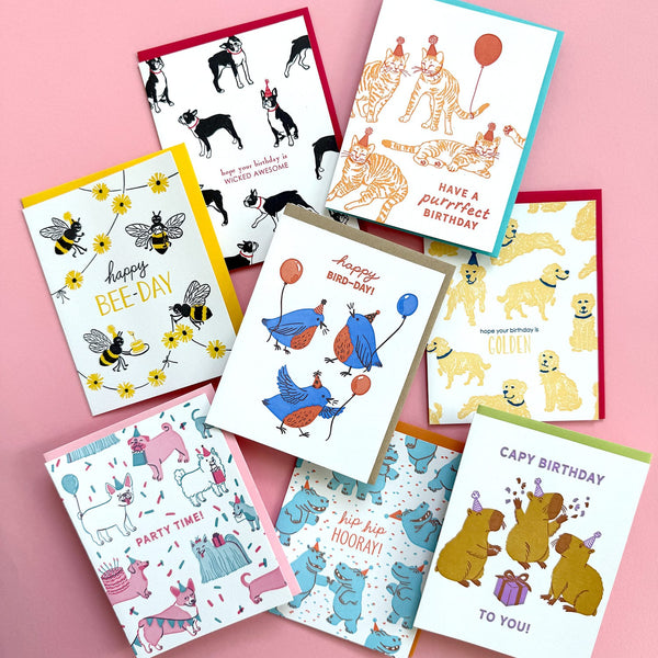Party Animals Birthday Card Bundle