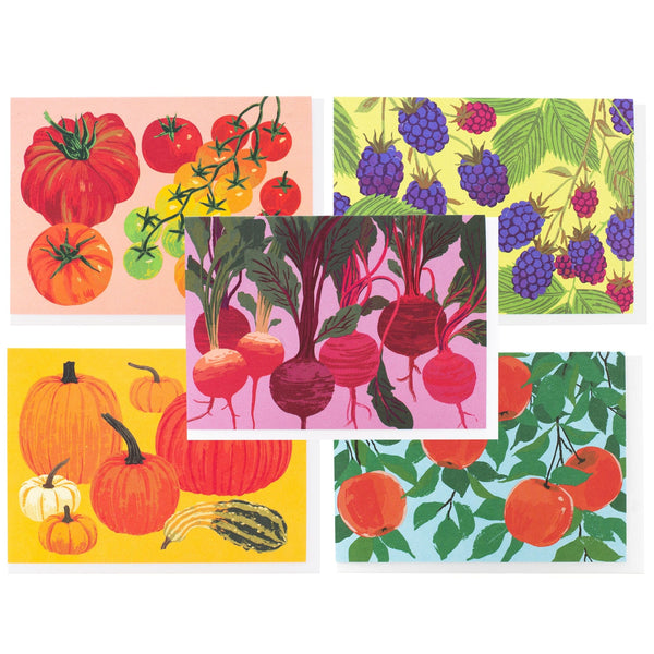 Assorted Fruits & Veggies Note Card Set