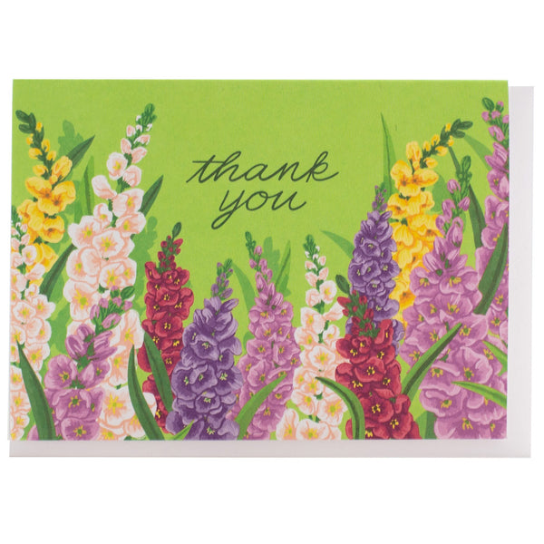 Foxgloves Thank You Note Card