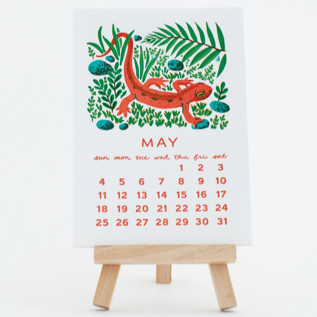2025 Forest Friends Letterpress Desk Calendar Smudge Ink Letterpress Desk Calendar 2025