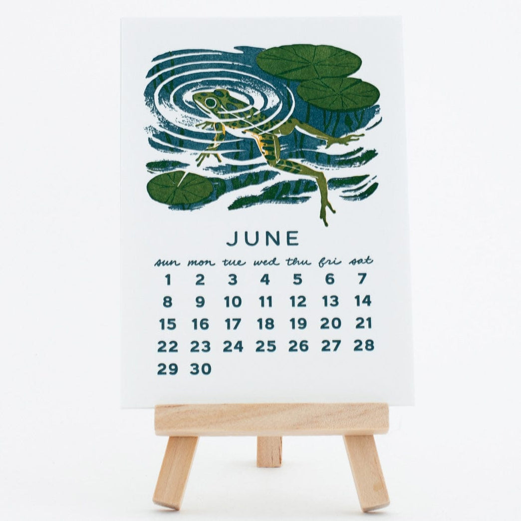 Letterpress Desk Calendar 2025 