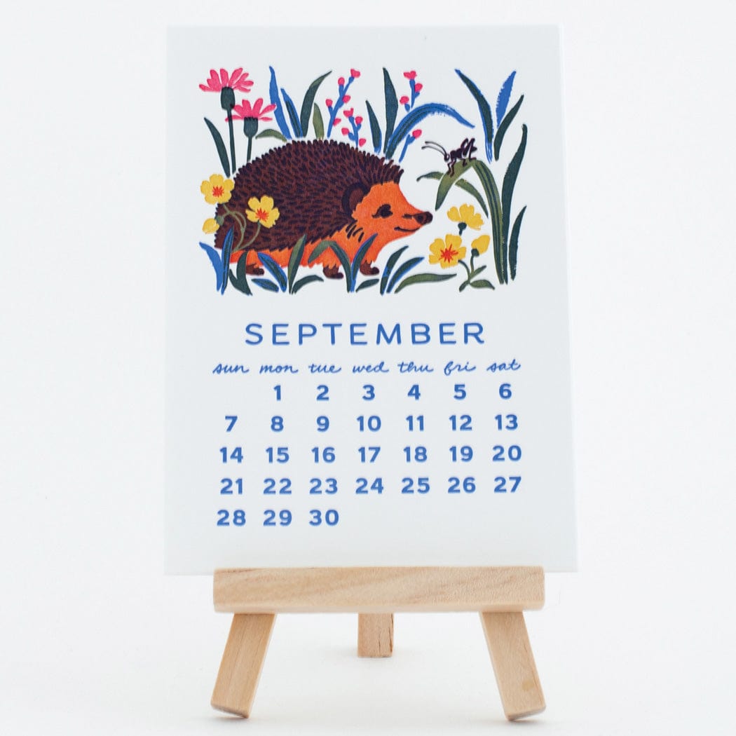 2025 Forest Friends Letterpress Desk Calendar Smudge Ink