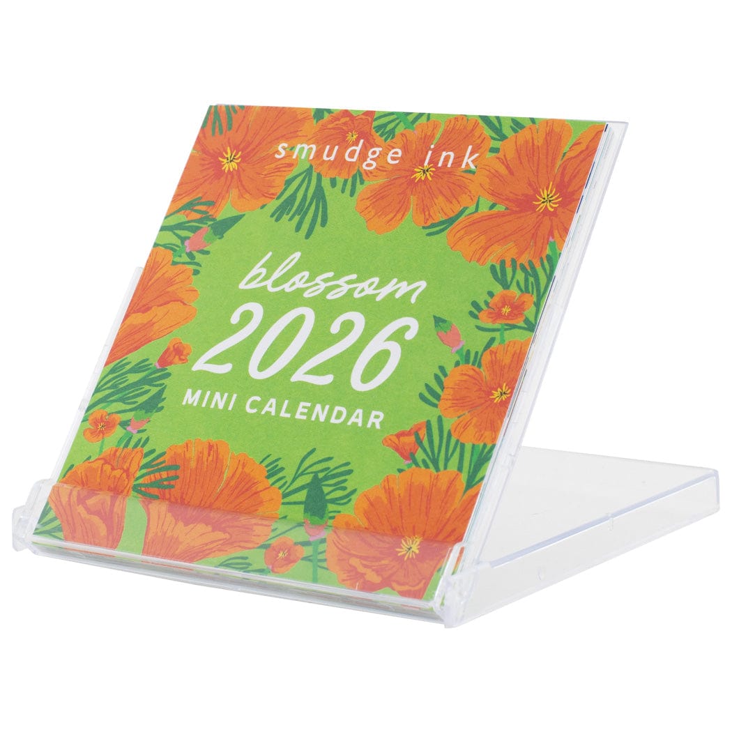 2026 blossom mini calendar smudge ink