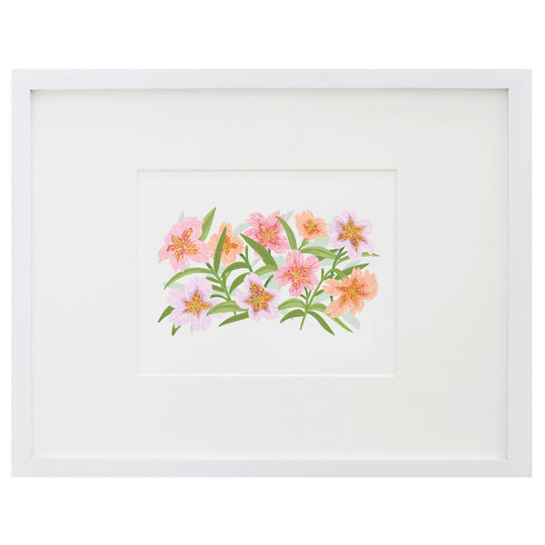 Garden Walk Lilies Art Print
