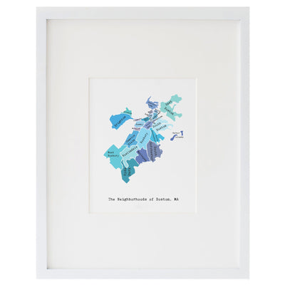 Map of Boston - Blues | April May for Smudge Ink