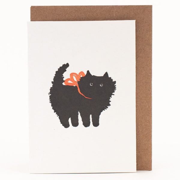 Mini Kitten with Bow Enclosure Card