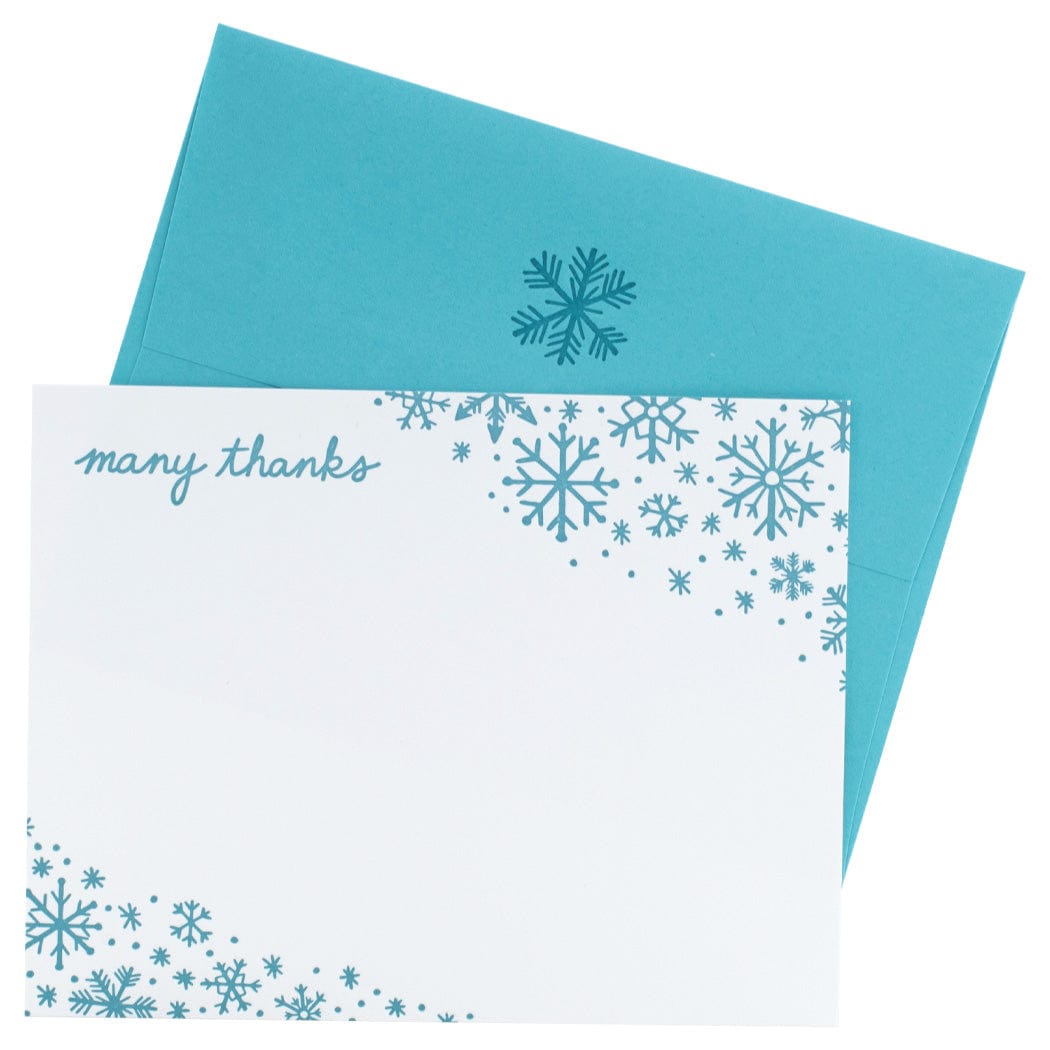 Snowflakes Note Cards | Letterpress | Smudge Ink