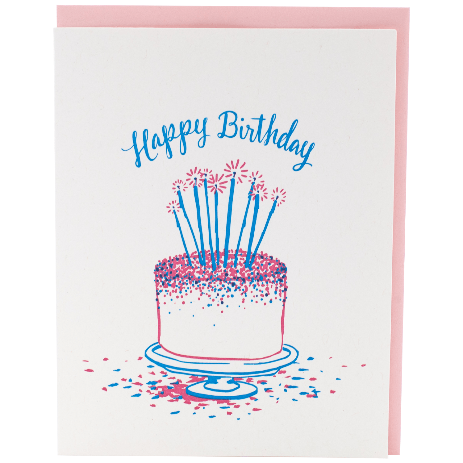 Purple Birthday Cake Greeting Card | Greeting Card Template