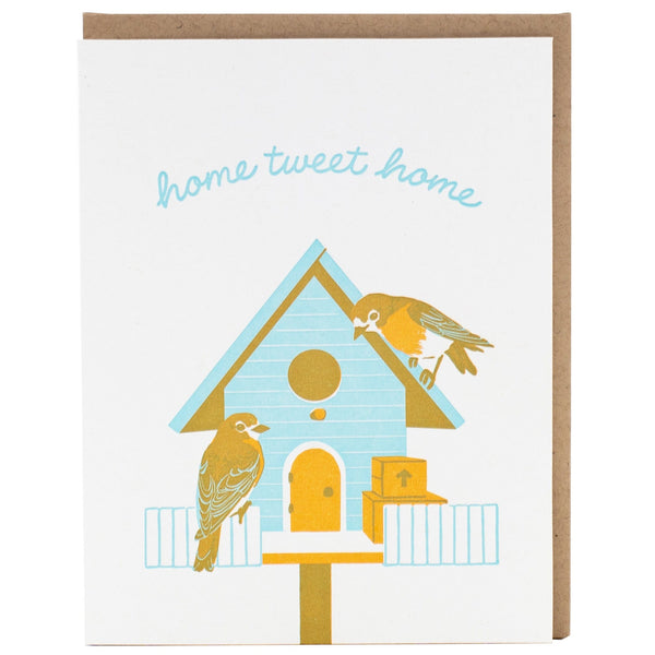 Birdhouse Moving Day New Home Card