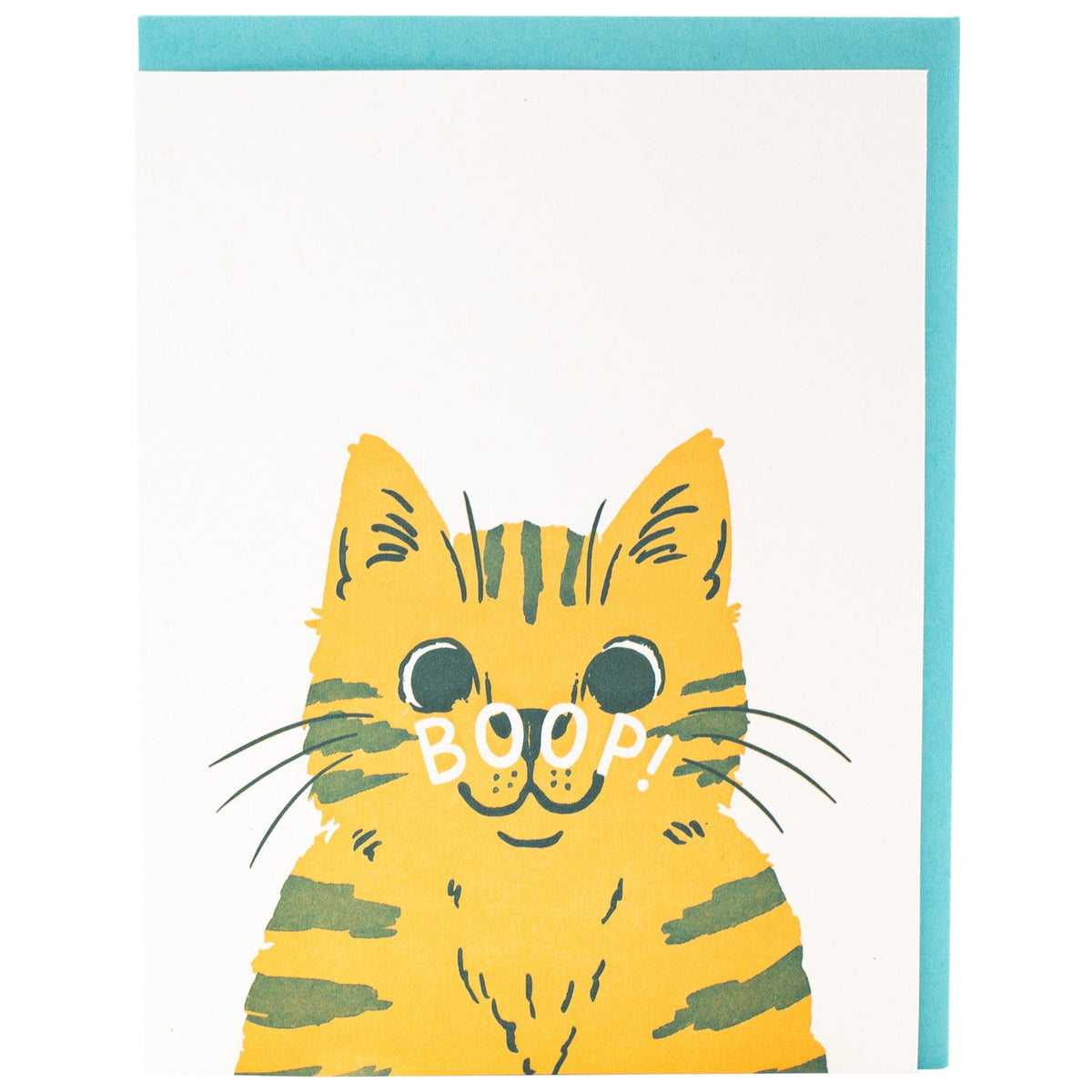 Nose Boop Cat Friendship Card | Letterpress | Smudge Ink