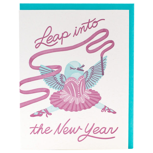 Leaping Ballerina New Year Card