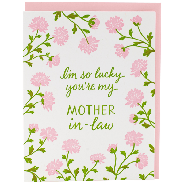 Pink Mums Mother-In-Law Card