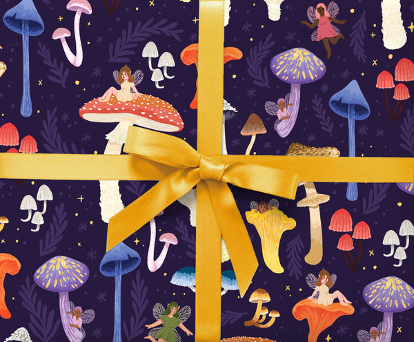 Fairies in a Mushroom Forest Gift Wrap