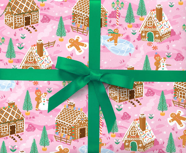 Gingerbread Village Gift Wrap