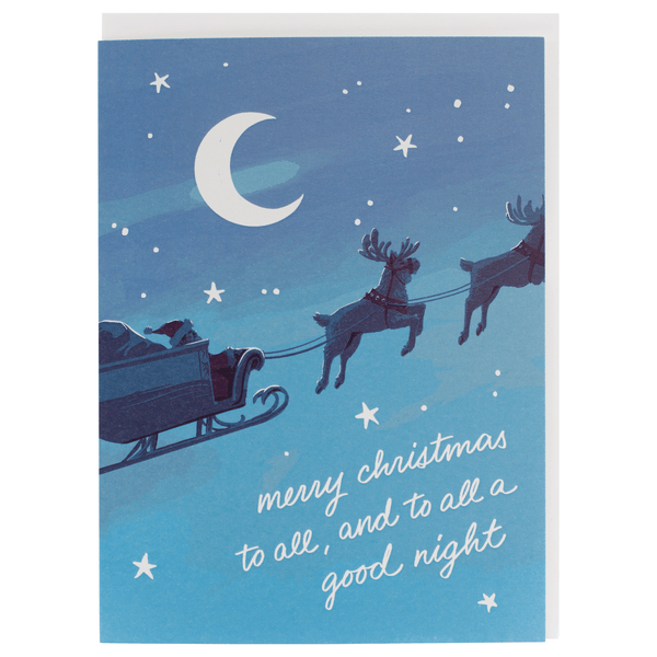 Santa's Sleigh Christmas Card