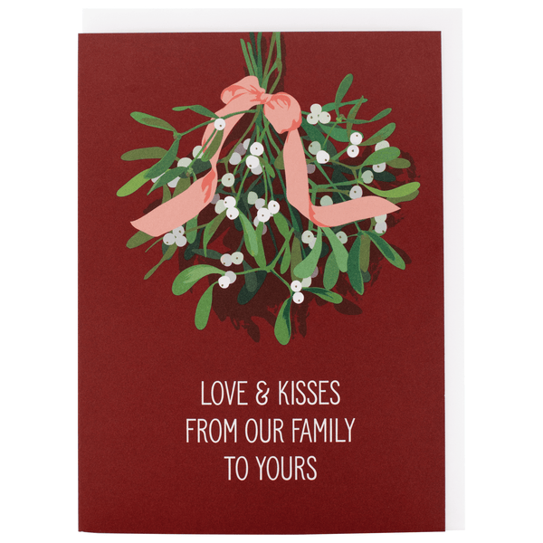 Mistletoe Kisses Holiday Card