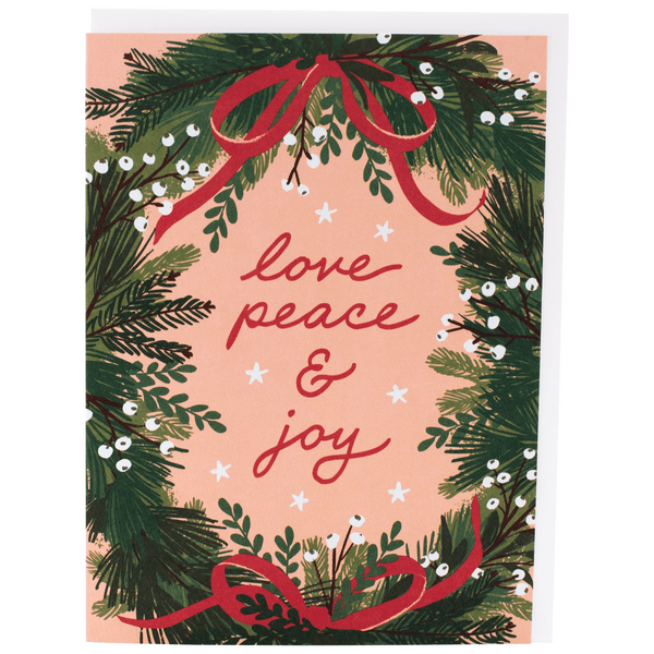 Love Wreath Holiday Card