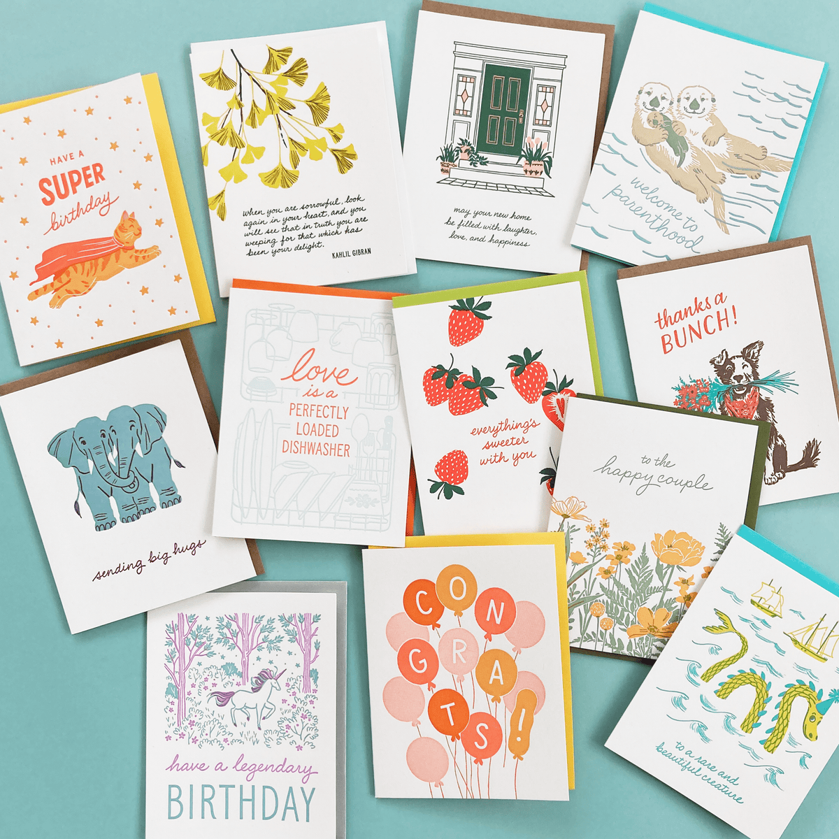 Letterpress Birthday Cards – Smudge Ink