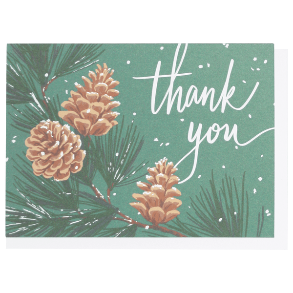 Pinecones Thank You Note Card