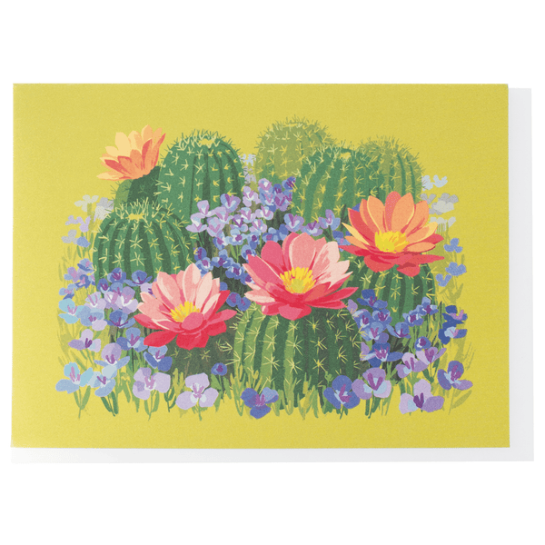Pink Cactus Blossoms Note Card