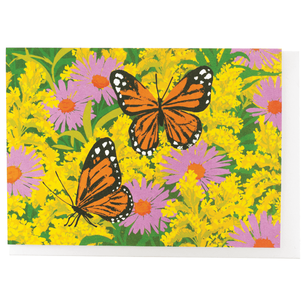 Goldenrod & Monarchs Note Card
