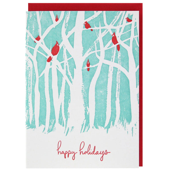 Birds in Woods Holiday Card