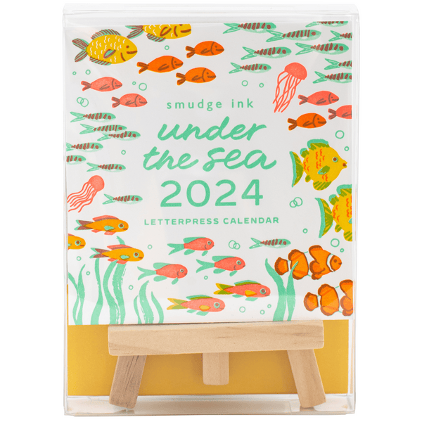 2024 Under the Sea Letterpress Desk Calendar