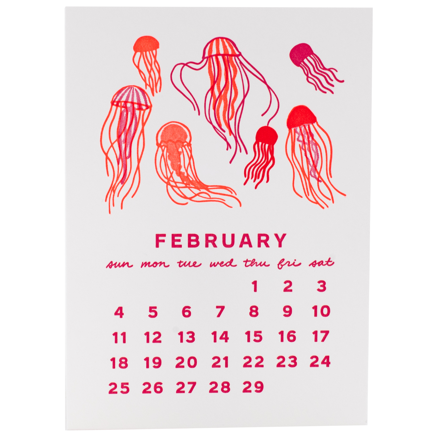 2024 Under the Sea Letterpress Desk Calendar