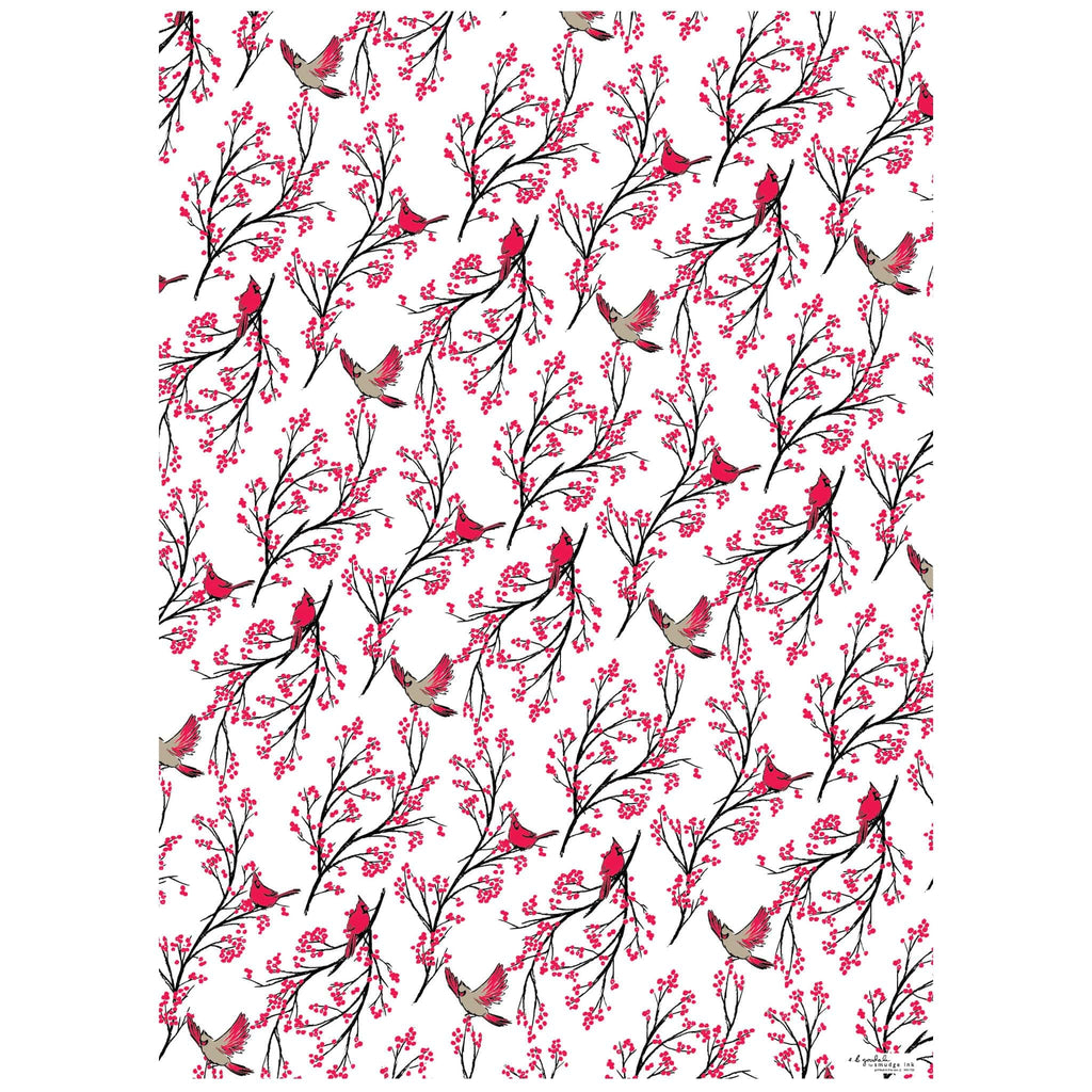 Wrapping Paper: Black Floral Vine gift Wrap Birthday 