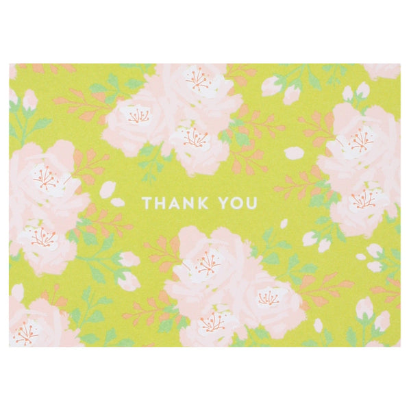 English Roses in Citrine Yellow Thank You Notes