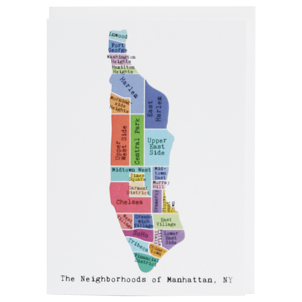 Map of Manhattan - Rainbow