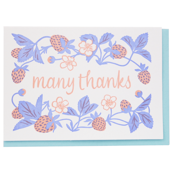 Strawberry Many Thanks Thank You Notes