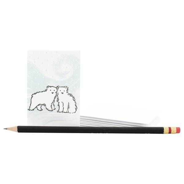 Polar Bear Cubs Holiday Enclosure Card
