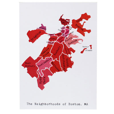 Map of Boston - Red | April May for Smudge Ink