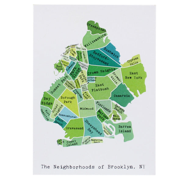 Map of Brooklyn Note Card