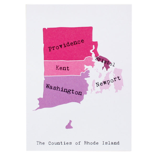 Map of Rhode Island Note Card