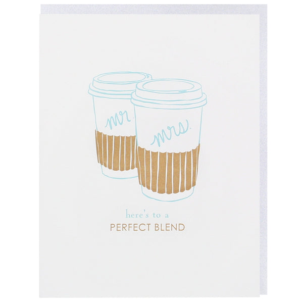 Perfect Blend Mr. and Mrs. Wedding Card