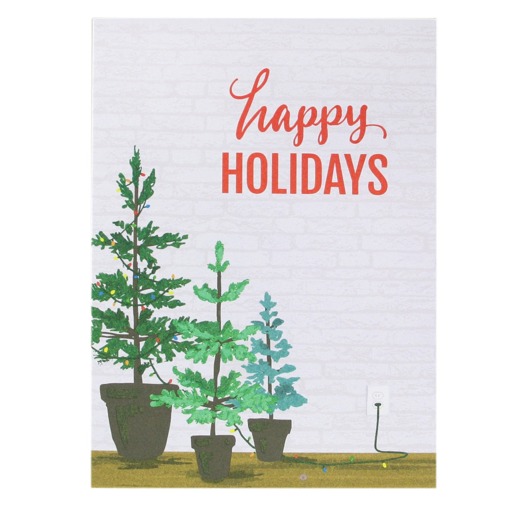 Potted Christmas Trees Card