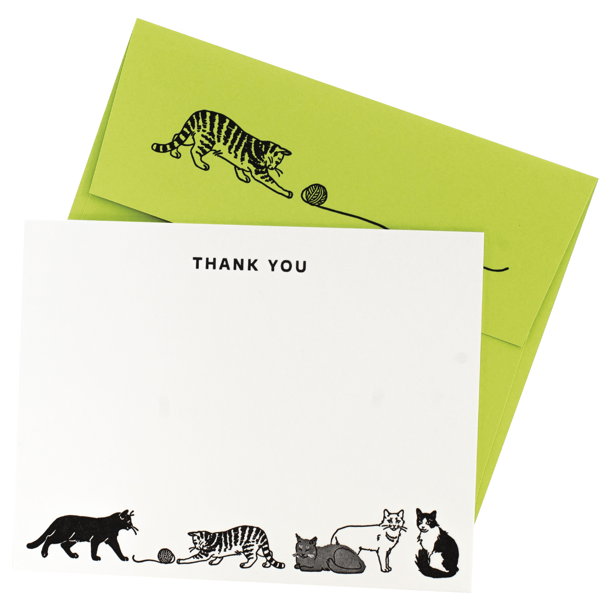 Cats Kittens Tree-Free Greetings Blank 4x6 Note Cards - Envelopes &  DIsplay Tin