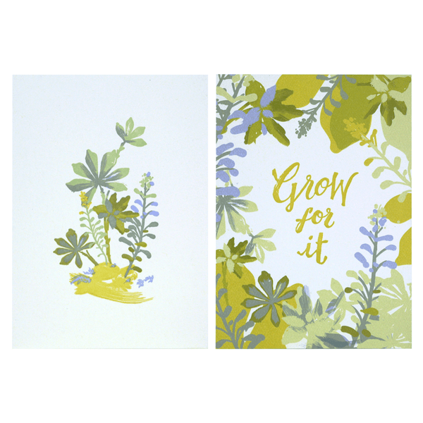 Succulents Art Print Duo