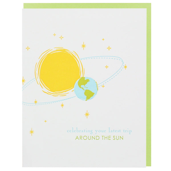 Sun and Earth Birthday Card